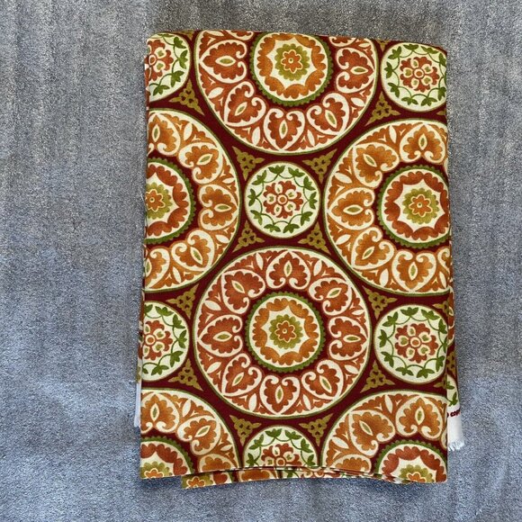 Berkshire Home Orange Yellow Brown Green Indoor/Outdoor 54" Fabric 3 Yards READ - Picture 3 of 9